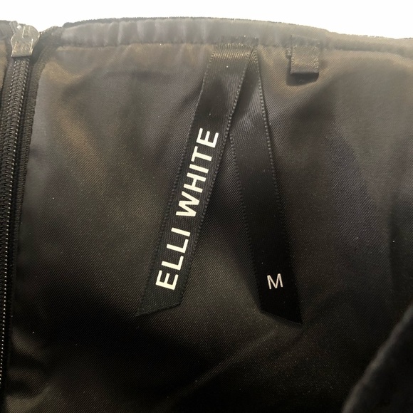 Elli White Velvet Floral Embroidered A-Line Skirt - Picture 5 of 5